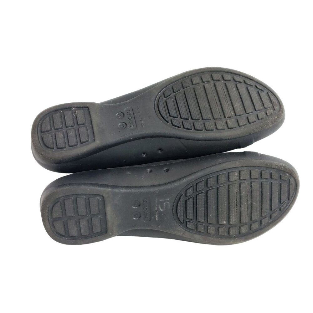 Crocs Women's Size 7 Black Dianna Embellished Ballet Flat - Picture 8 of 8